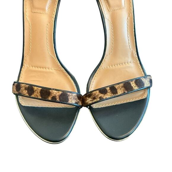 New GIVENCHY Nadia Leopard Sandals Pony Hair Ankle Strap Stiletto Heels Size 39 - Picture 3 of 16